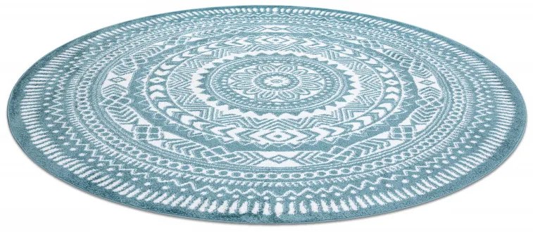 Dywany Łuszczów, Kusový koberec Napkin blue kruh, 200x200 (priemer) kruh, modrá, chodba / predsieň