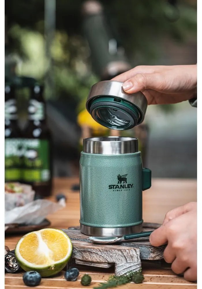 Zelená termoska na jedlo z nehrdzavejúcej ocele 400 ml Legendary Classic Hammer Tone Green – Stanley