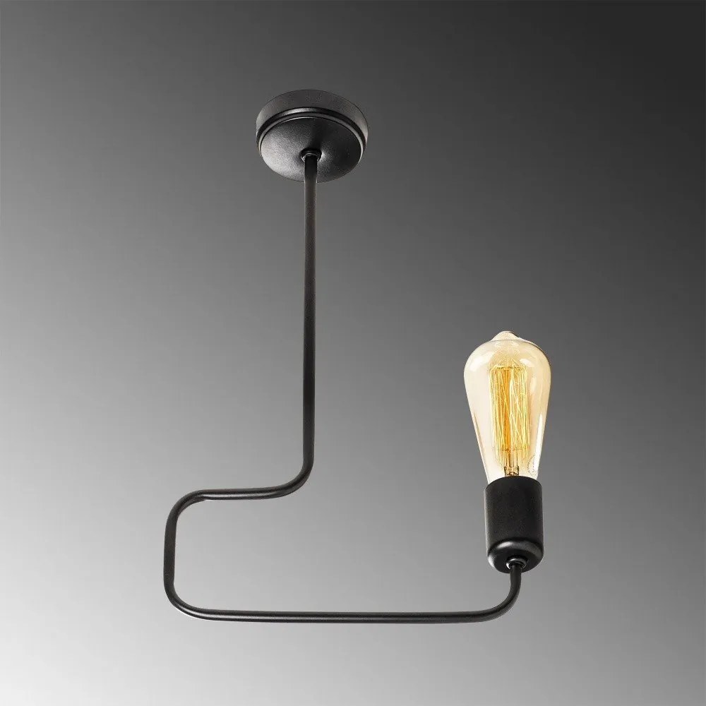 Čierne kovové závesné svietidlo Opviq lights Penelope