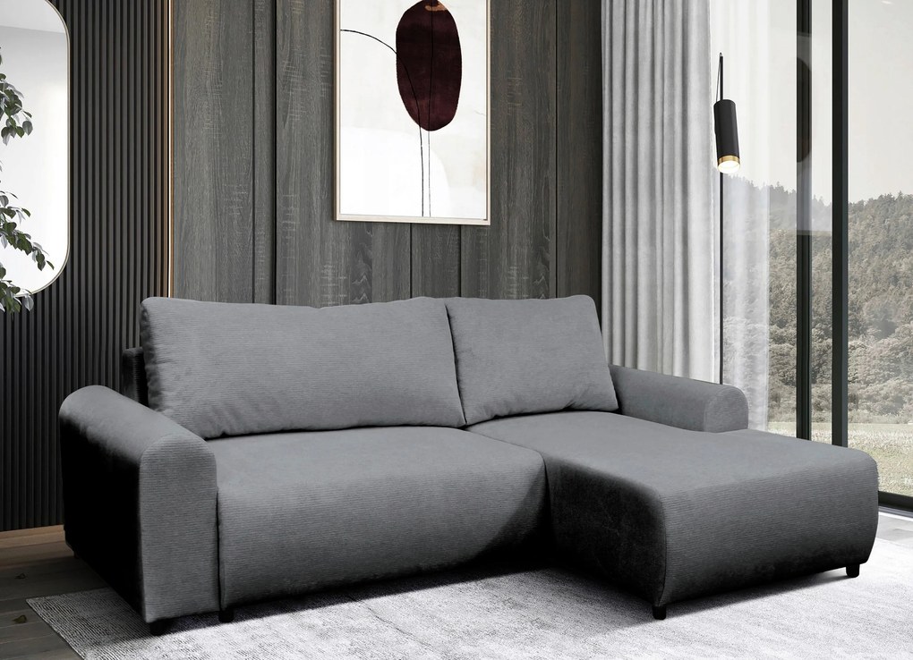 XXXLutz ROHOVÁ SEDAČKA, textil, sivá MID.YOU - Sedačky - 001574005903