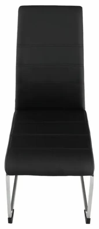 Jedálenská stolička, čierna/chróm, VATENA