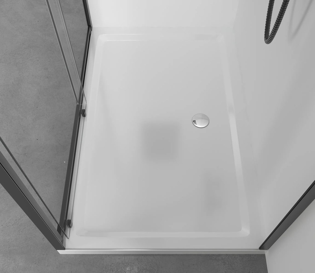 Cerano Soto, obdĺžniková akrytálová sprchová vanička 100x90x5 cm, biela, CER-CER-425563