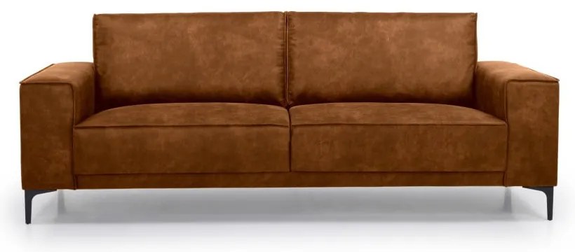 Koňakovohnedá pohovka z imitácie kože 224 cm Copenhagen – Scandic