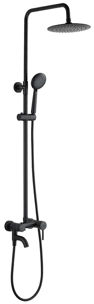 Kuchinox NORTES, sprchový stĺp s vaňovým výtokom, čierna matná, LAV-PKN_71OB