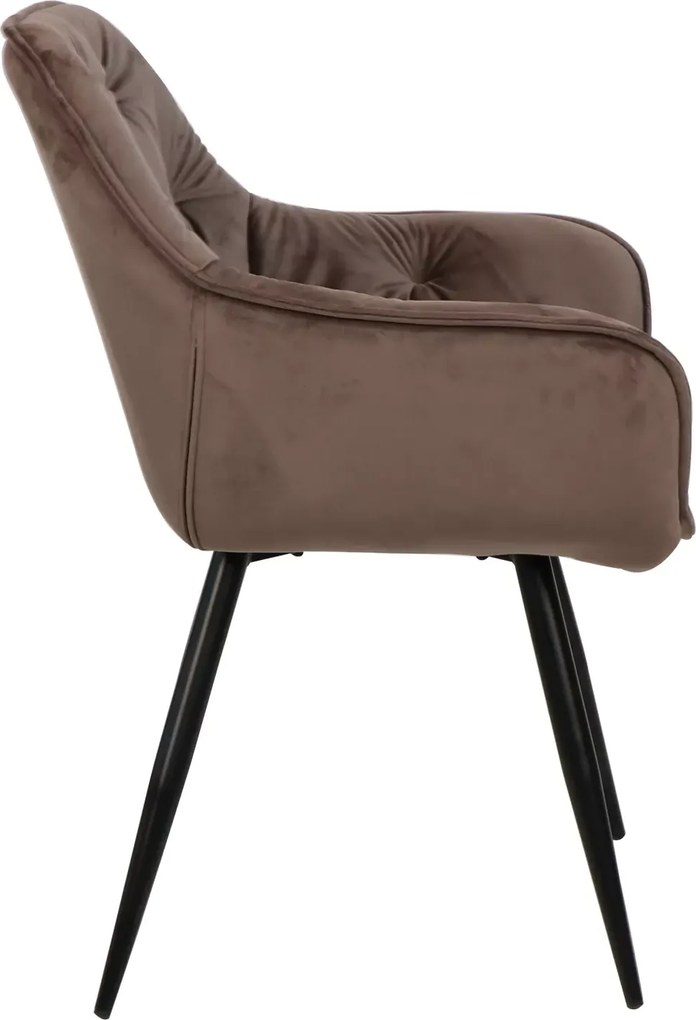 SI Čerešňová zamatová stolička kapučín