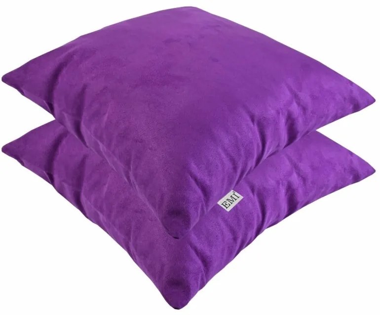 Vankúš fialový semiš EMI, Vankúš 45x45 cm