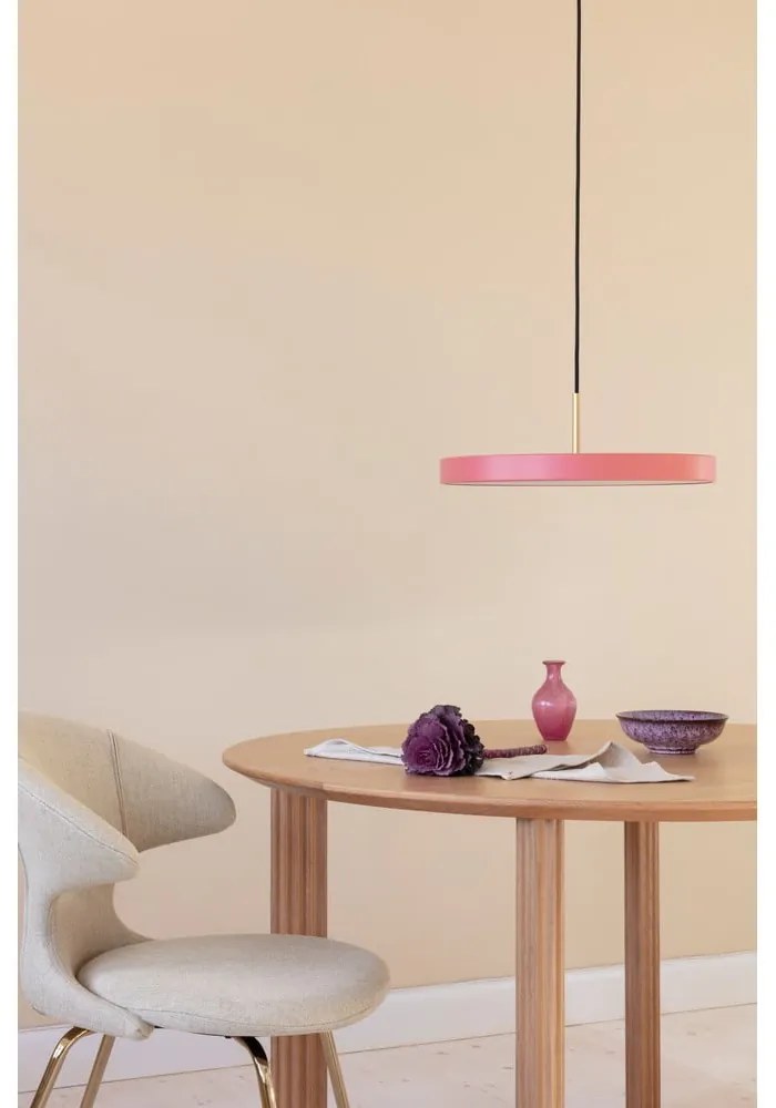 Ružové LED závesné svietidlo s kovovým tienidlom ø 43 cm Asteria Medium – UMAGE