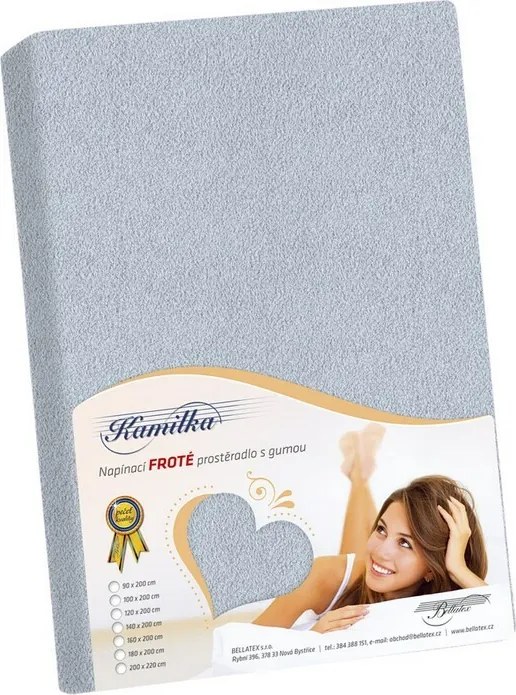 Bellatex froté prestieradlo Kamilka svetlosivá, 90 x 200 cm