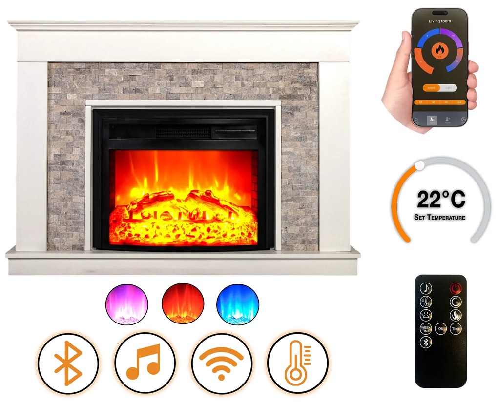 Elektrický krb DLC Seratonya Stone EF 4