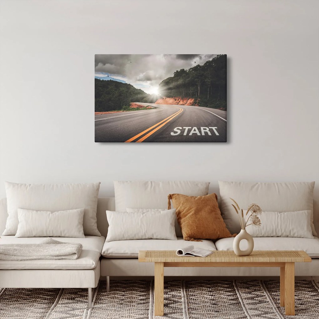 Obraz - Cesta štart (90x60 cm)
