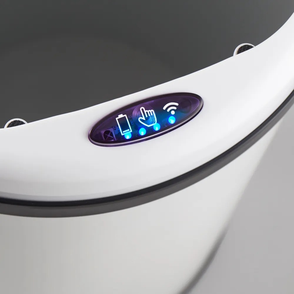 InternetovaZahrada Bezdotykový odpadkový kôš s USB 30 L - biely