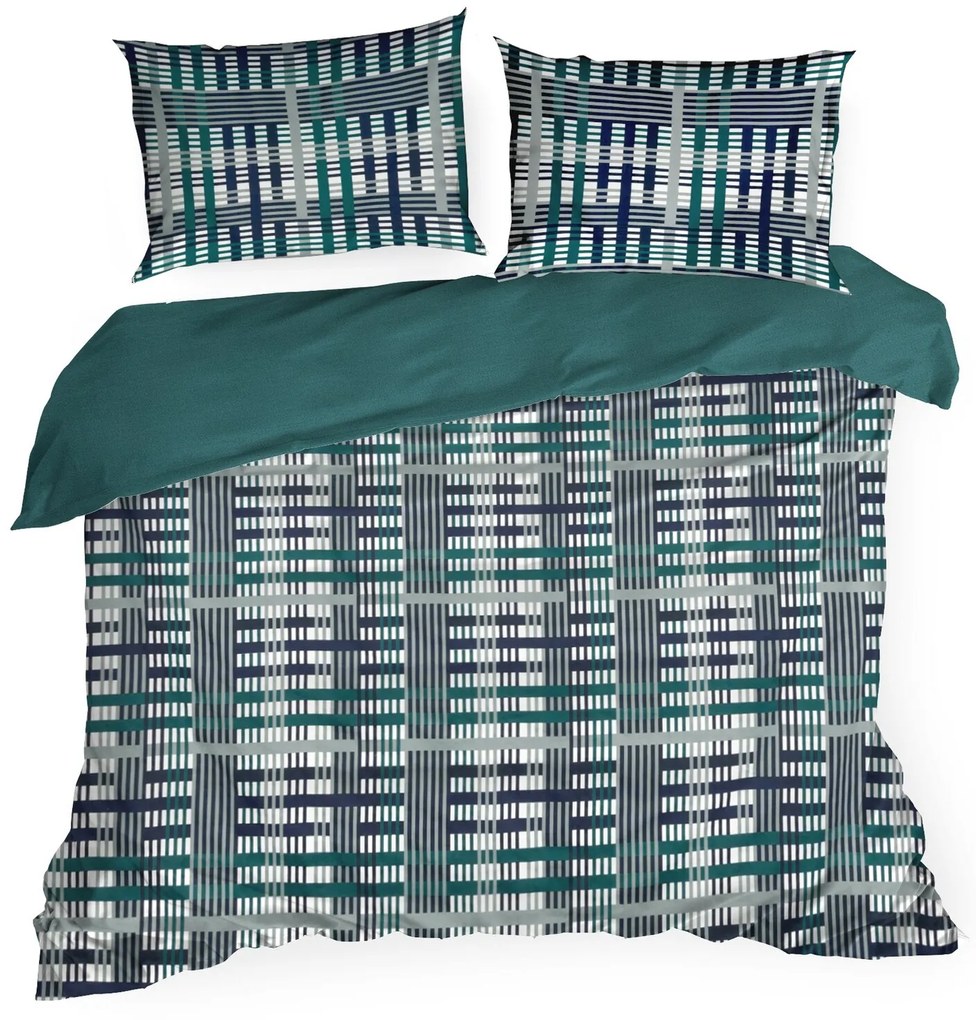 SATÉNOVÉ OBLIEČKY NIKA47 200X220 CM, 2 KS 70X80 CM VZOROVANÉ