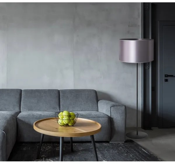 Duolla - Stojacia lampa CANNES 1xE27/15W/230V pr. 45 cm strieborná/čierna