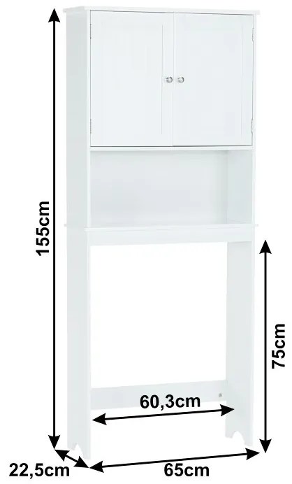 Kúpeľňová skrinka Atene Typ 5 - biela