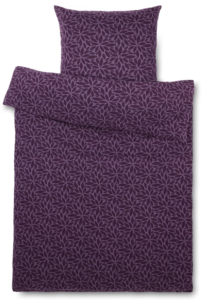 Posteľná bielizeň zo zimného džerseja, fialová, štandardná veľkosť