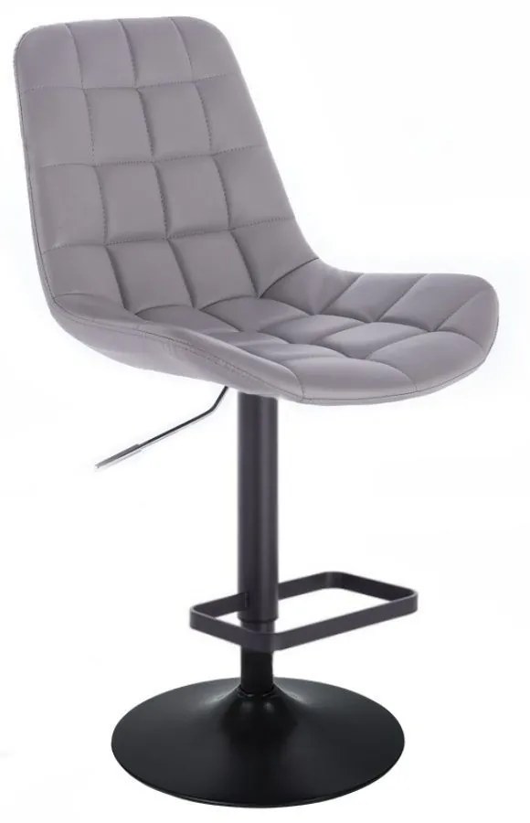 LuxuryForm DESIGN Barová stolička PARIS na čiernom tanieri - šedá