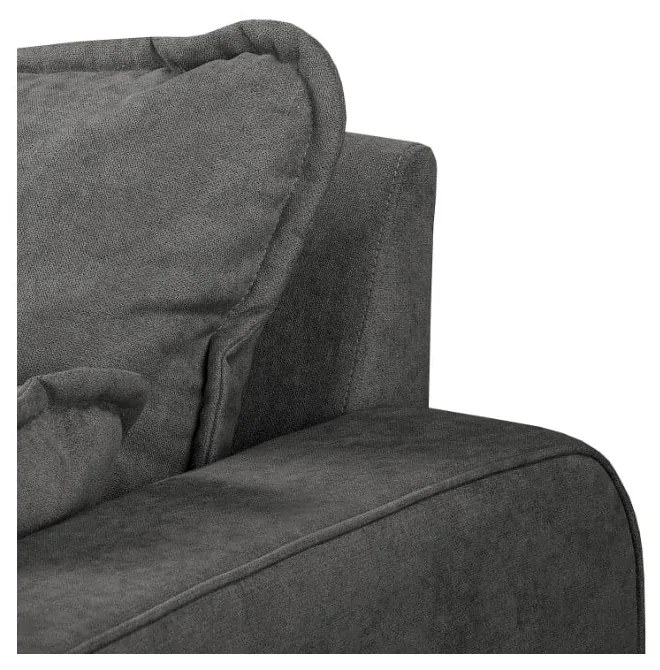 Tmavosivá rohová pohovka (ľavý roh) Beata - Ropez