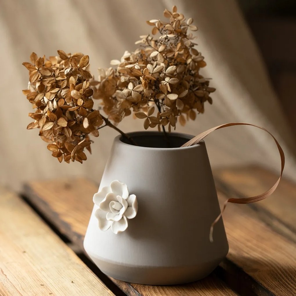 Keramická váza Lusitiono sivá