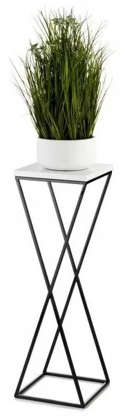 Stojan na kvety LOFT 70x24 cm čierna/biela