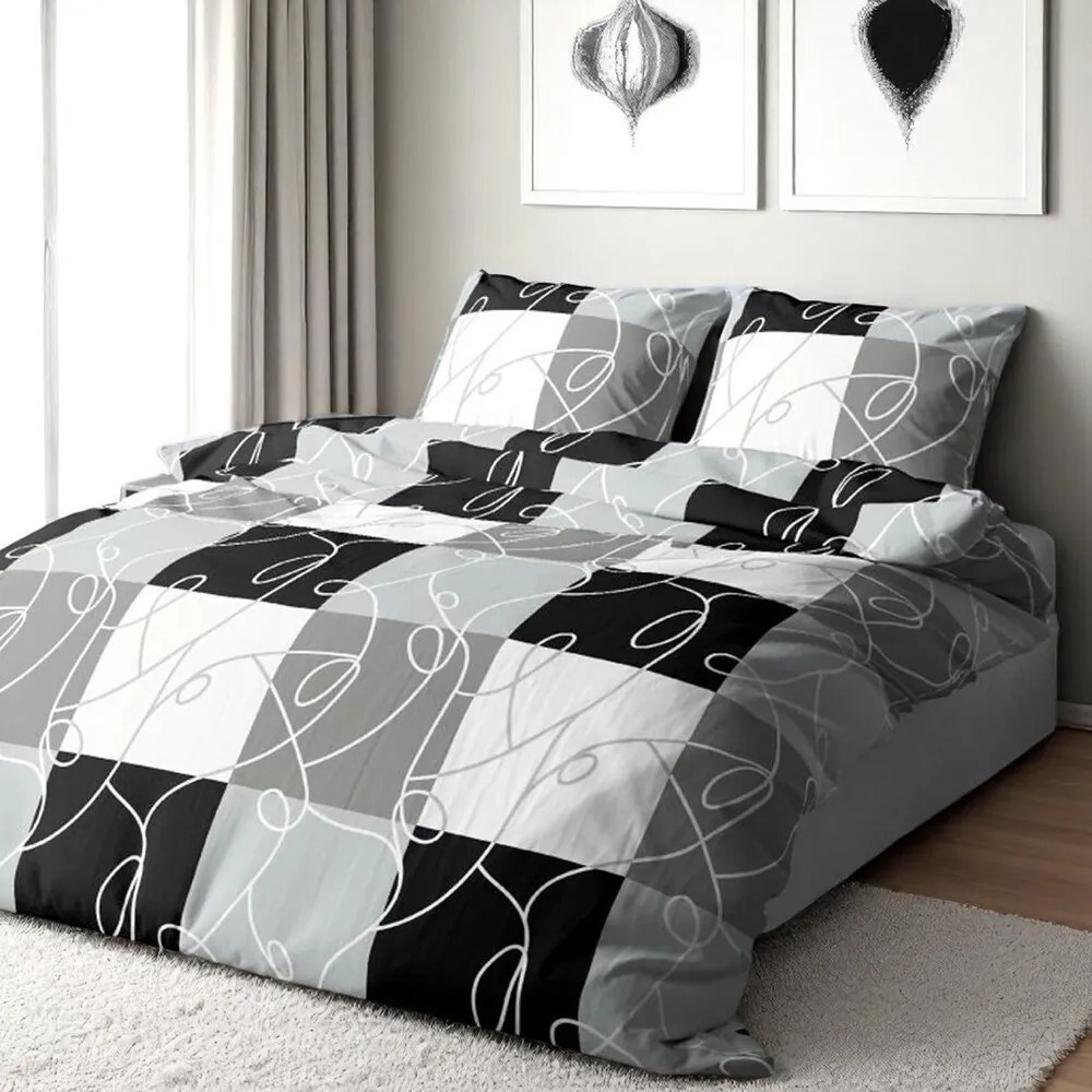 Krepové bavlnené obliečky Homa PURA GREY DAME 2-dielna sada 140x200 cm