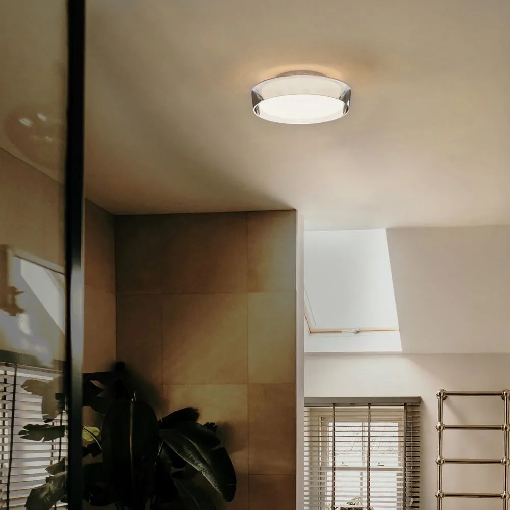 Biele stropné svietidlo SULION Nilo, ø 30 cm