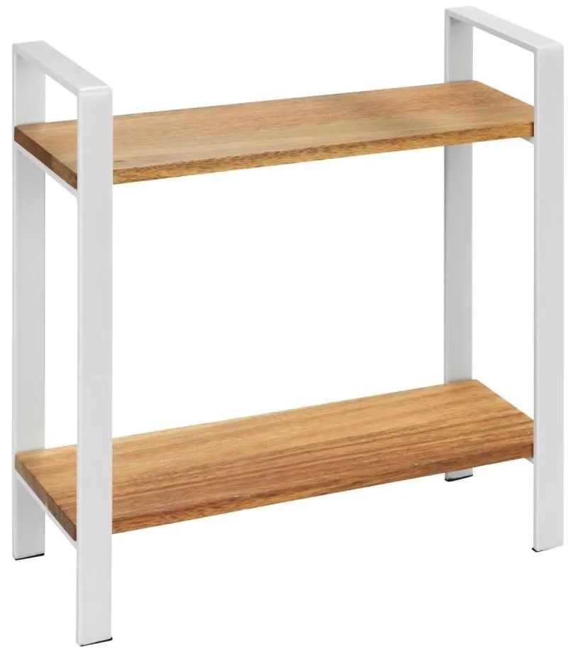 WENKO 53024100 - Polica LOUISA 32x33 cm biela/hnedá