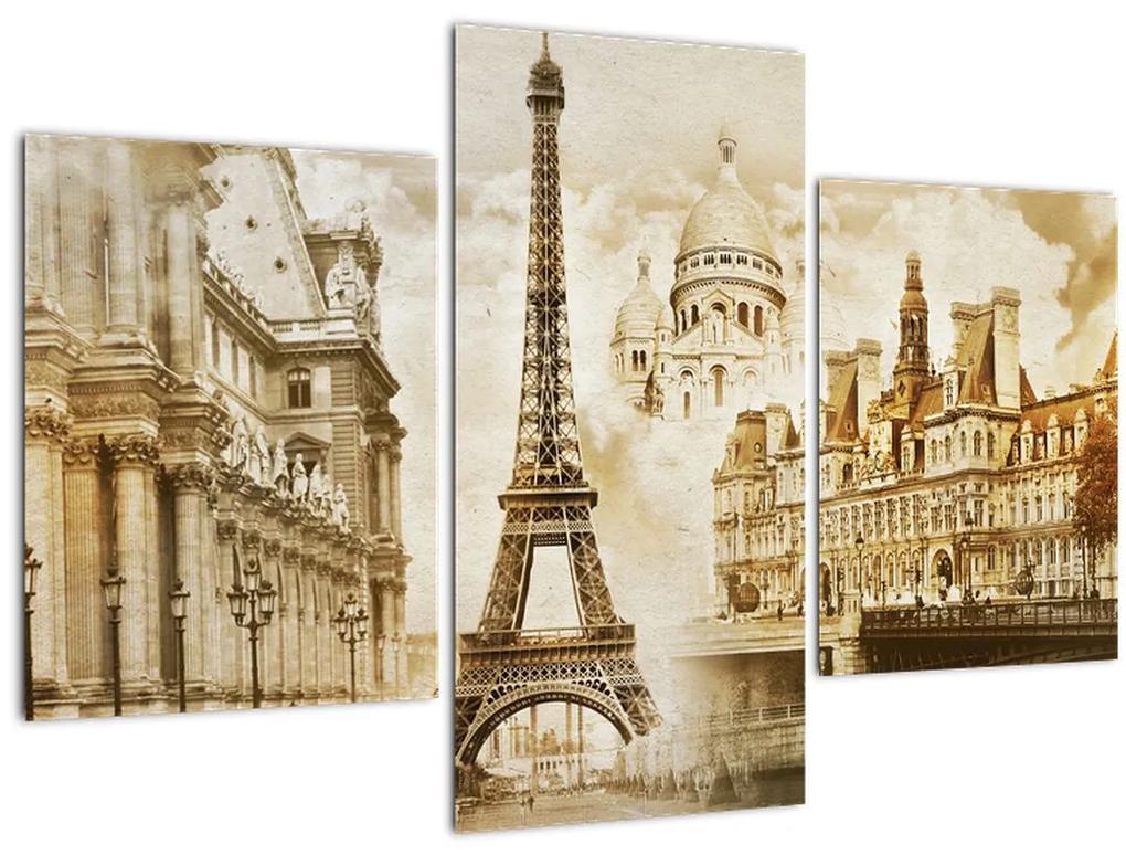Obraz - Parížske pamiatky (90x60 cm)