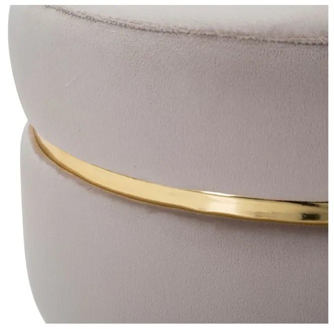 Béžová zamatová podnožka Paris – Mauro Ferretti