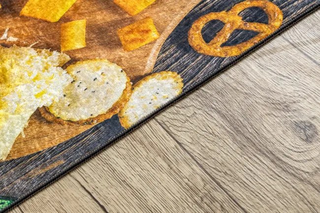 Protišmykový koberec / behúň ANDRE 9009 hnedý / žltý