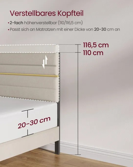 Manželská posteľ 140 cm RMB504LH01