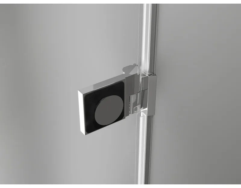 Mexen Lunar-B, L Otočné ľavé sprchové dvere 125 cm, číre sklo, chrómový profil, 832SL-125-050-01-00-L