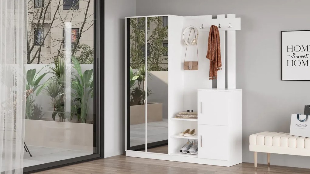 Predsieňová stena Houseland Visor biela