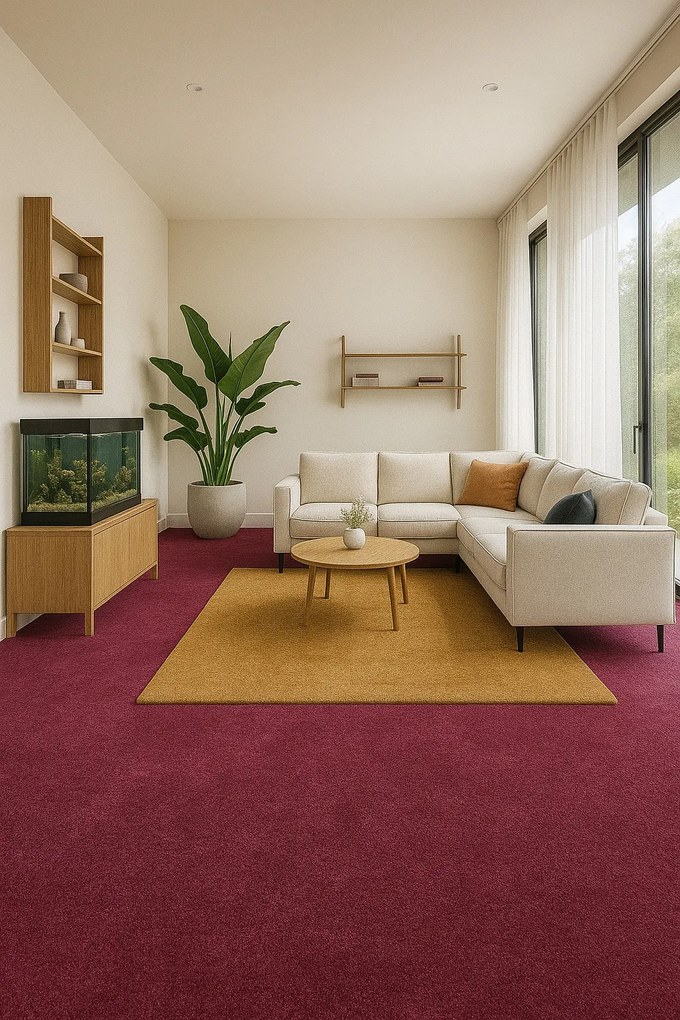 Metrážny koberec Eton fialový 48 - neúčtujeme odrezky z role, na mieru, šíře 1,33m,1m,2m,3m,4m,na mieru, neúčtujeme odrezky, fialová, filc, kancelária