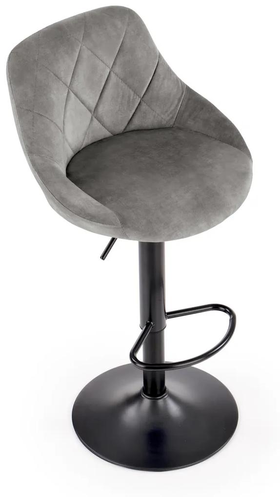 Barová stolička H-101 - sivá / čierna