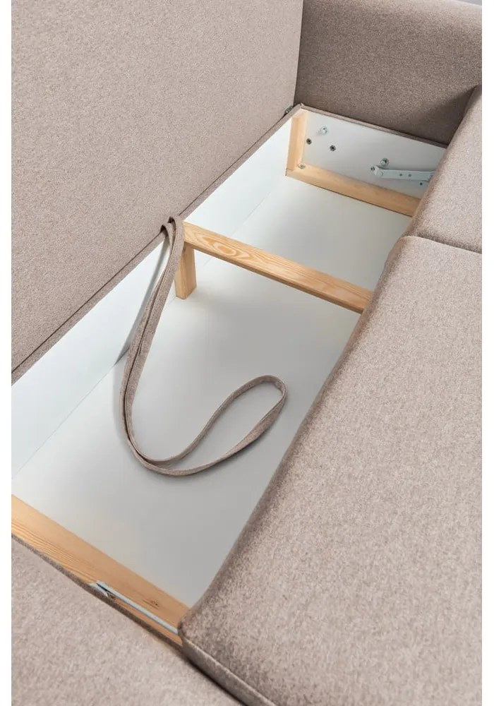 Béžová variabilná rozkladacia rohová pohovka Bonami Selection Pop