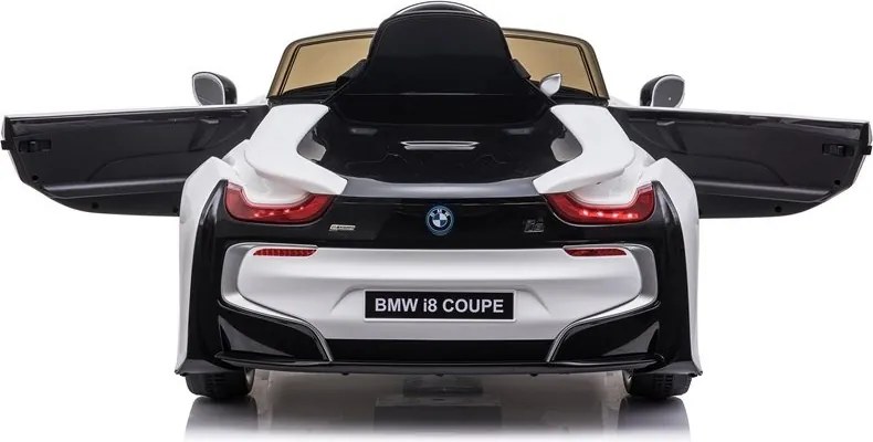LEAN CARS Elektrické autíčko BMW i8 Coupé, biele
