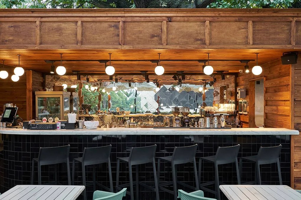 Stima Plastová barová stolička TRILL Vyberte odtieň ->: Ottanio - modrá/zelená