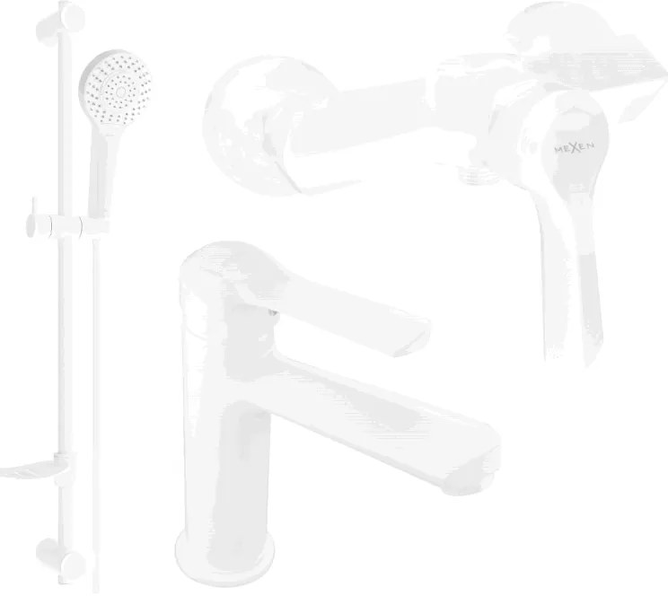Mexen Sabre DF05 sprchový set, biely - 72104DF05-20