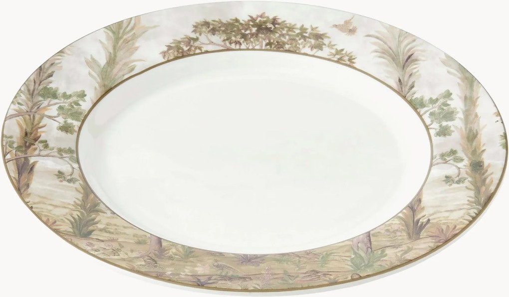 Porcelánové plytké taniere Tall Trees, 4 ks