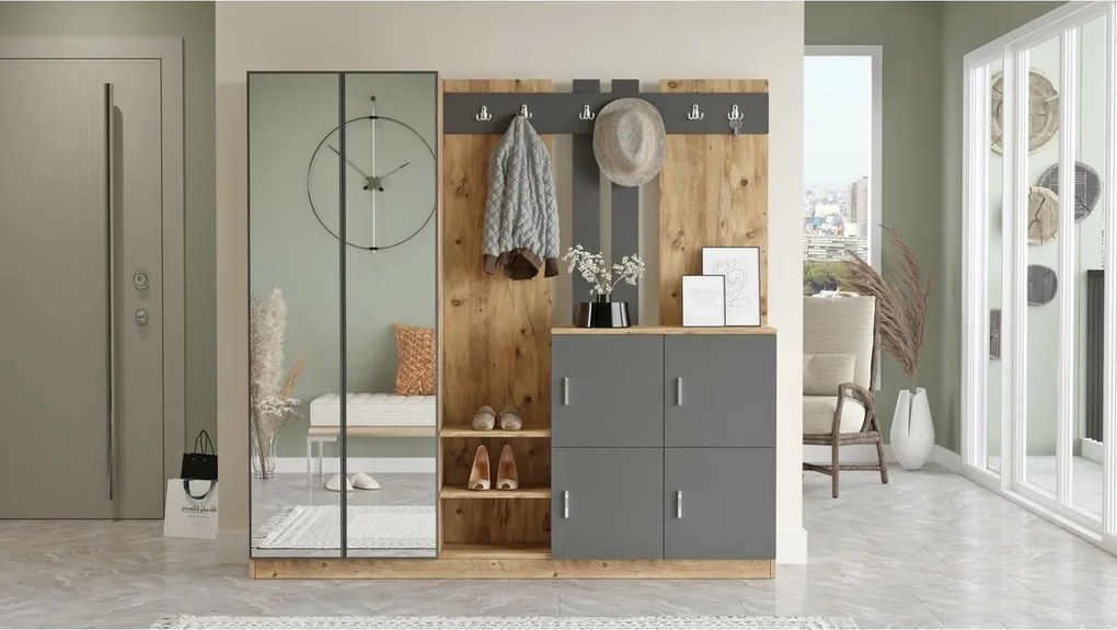 Predsieňová zostava Dane Anthracite and Atlantic Pine