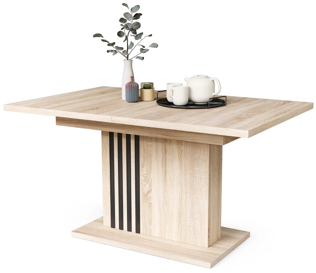 LEONEL Dub Sonoma – MODERNÝ ROZKLADACÍ STÔL AŽ DO 180 cm!