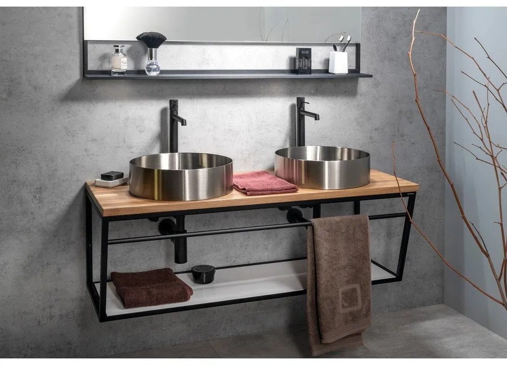 Okrúhle antikoro umývadlo v striebornej farbe ø 38 cm Aurum – Sapho