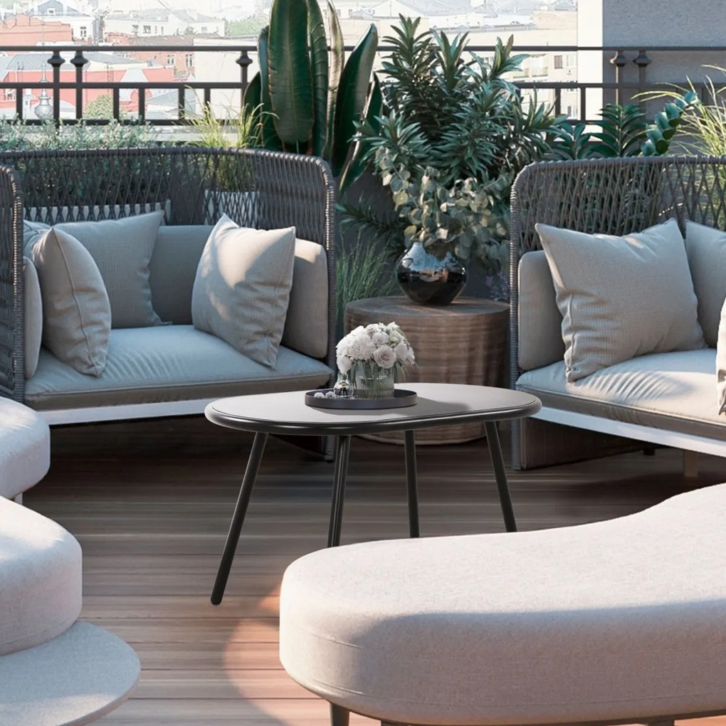 Konferenčný stolík Velva - v45 x 80 x 45 cm - Čierna