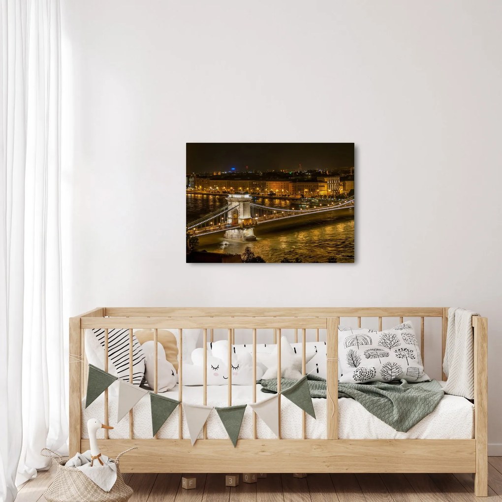 Obraz nočného mesta (70x50 cm)