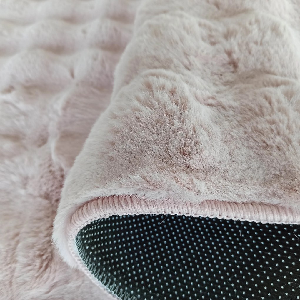 DY Ružový jemný koberec Rabbit Bubble 3D Rozmer: 120x170 cm