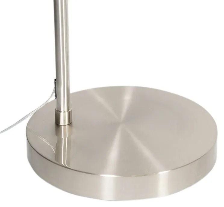 Moderná oblúková lampa oceľová nastaviteľná bez tienidla