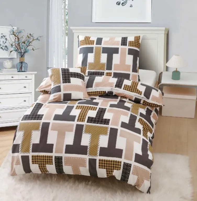 3 dielne Obliečky mikrovlákno Bruce 200x140cm+90x70cm TiaHome