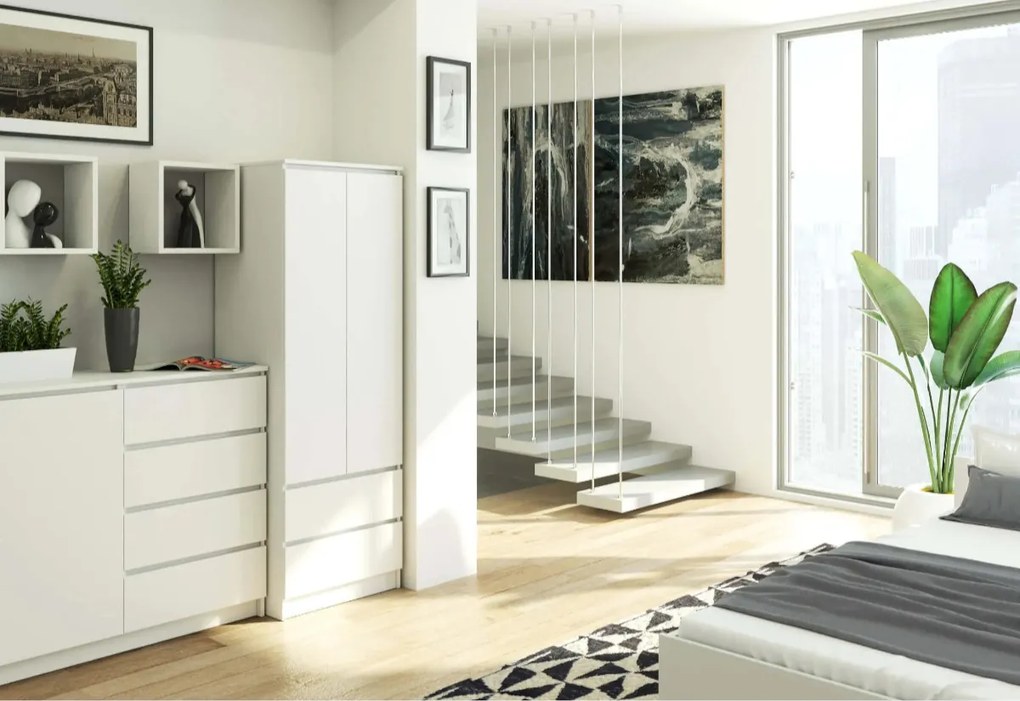 Skriňa ESTRELLA S60 2D2SZ, 60x180x51, sonoma/biela