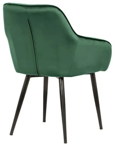 Smaragdovo zelená jedálenská stolička Turin