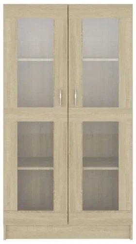 vidaXL Vitrína, dub sonoma 82,5x30,5x150 cm, drevotrieska-